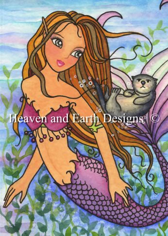 QS Chance Meeting Mermaid & Otter - Click Image to Close